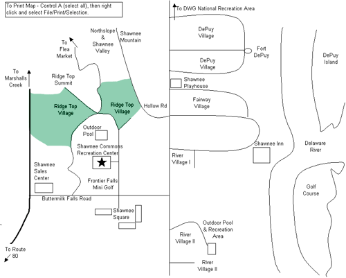 Shawnee Village Resort Map Ridgetop Village | Shawnee | Shawnee Village Owners