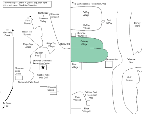 Shawnee Village Resort Map Fairway Village | Shawnee | Shawnee Village Owners